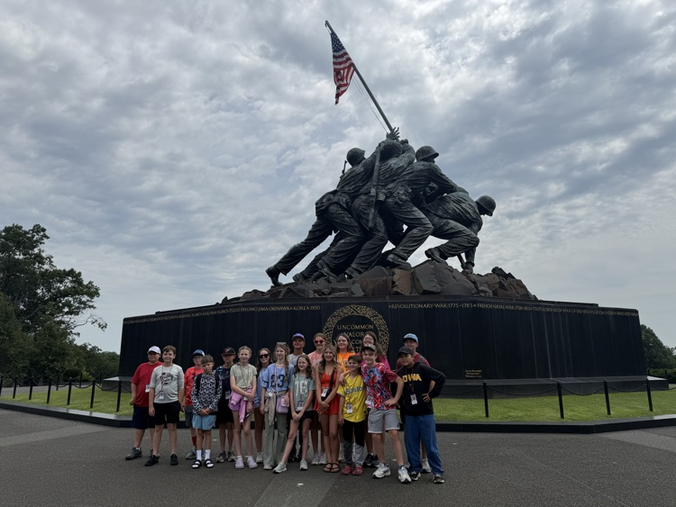 students at monument