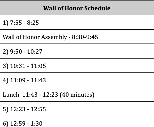 10.23.26 WoH Schedule