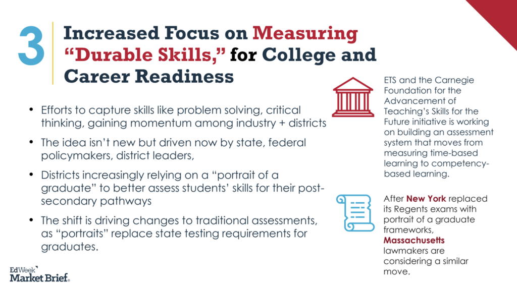 The definition of student readiness is evolving. More districts and states are focusing on “durable skills” such as:  ✔ Communication  ✔ Critical Thinking  ✔ Collaboration  ✔ Adaptability  ✔ Problem Solving Research shared during an EdWeek Market Brief session at ASU+GSV highlighted how schools are increasingly connecting these skills to college and career readiness. This shift reinforces the importance of learning experiences that help students build both knowledge and transferable skills for the future. At InnevAto EDU, we believe flexible learning environments can play an important role in helping students develop these competencies. Source: EdWeek Market Brief, ASU+GSV Summit