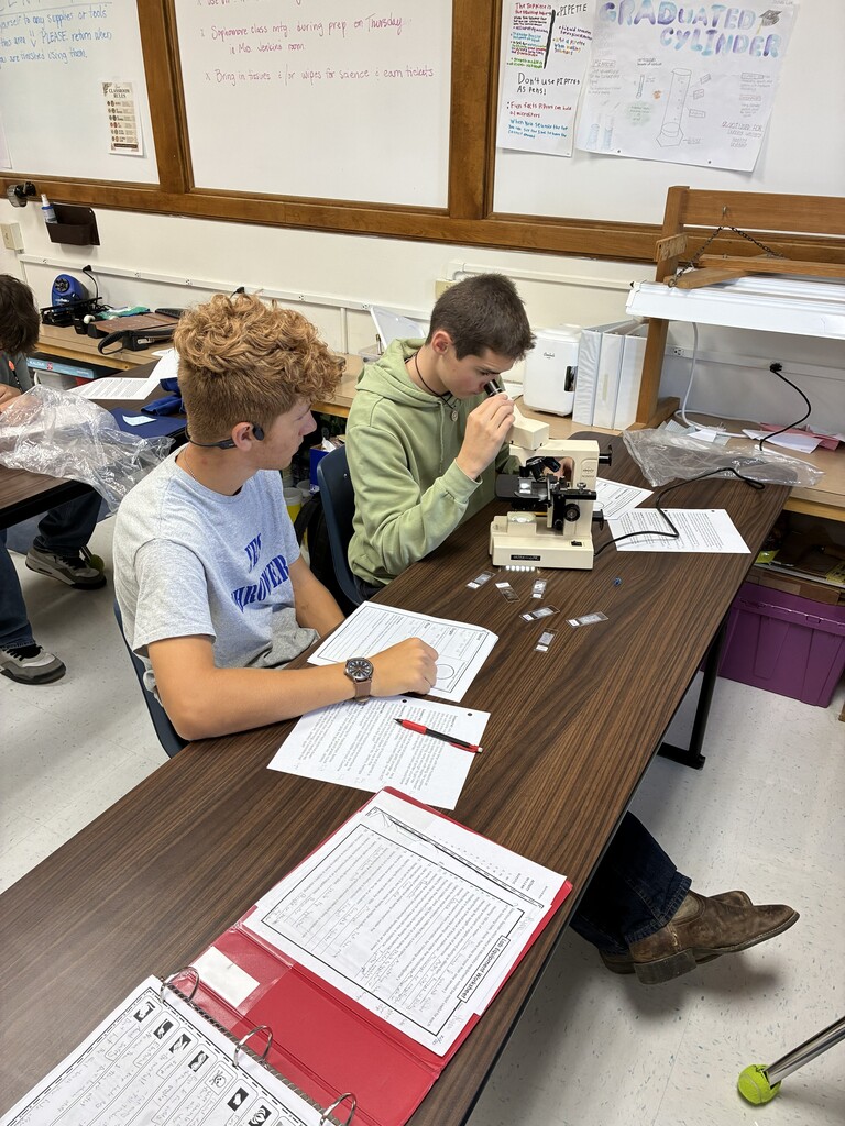 Forensics Students investigating with microscopes - Sept 2026