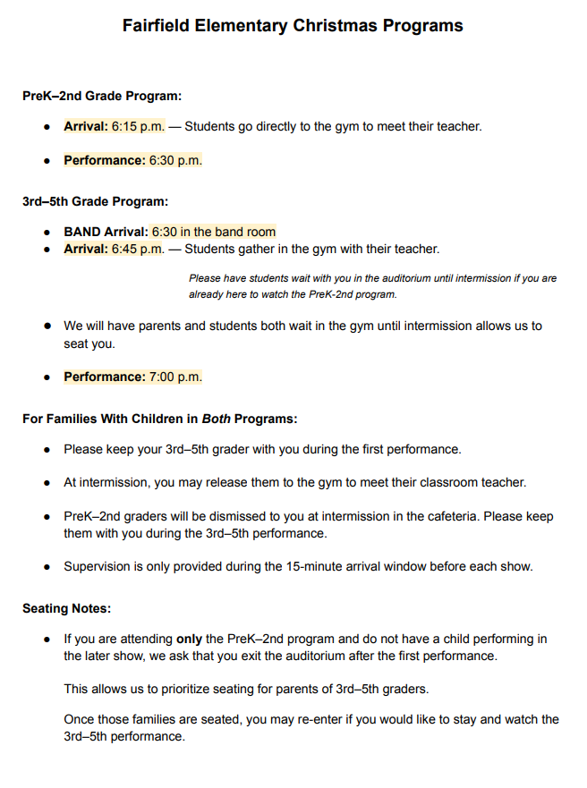 Program Info
