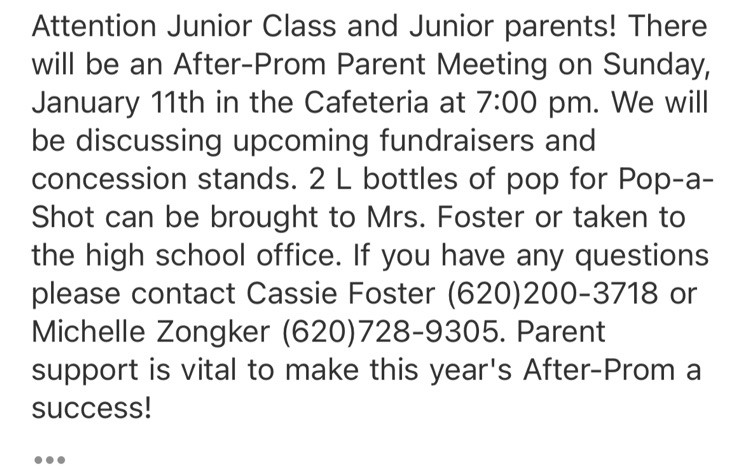 this is for junior class, parents