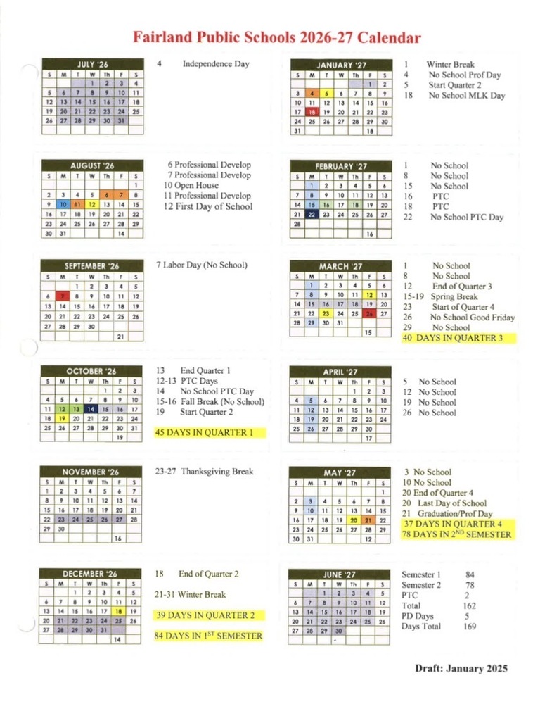 26-27 Calendar
