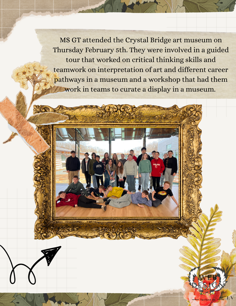 MS GT went to the C rystal Bridge art museum