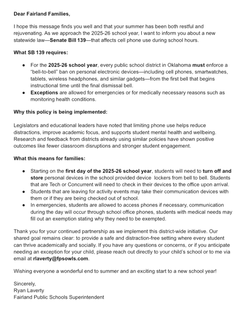 Cell Phone Statement 2025