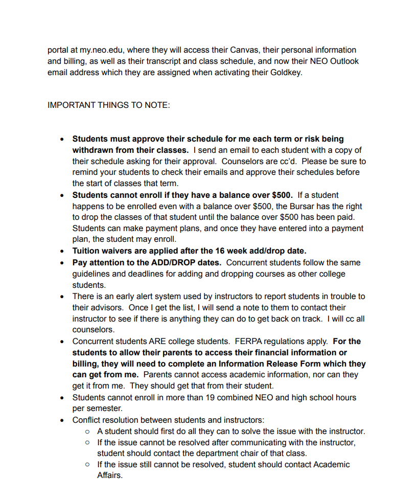 concurrent announcement 