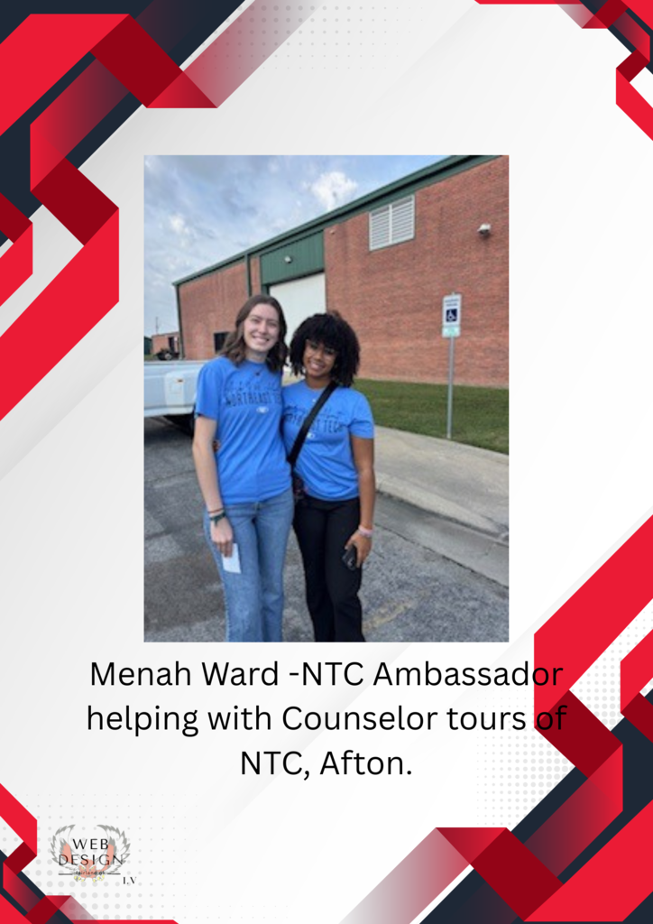 Menah Ward -NTC Ambassador helping with Counselor tours of NTC, Afton.