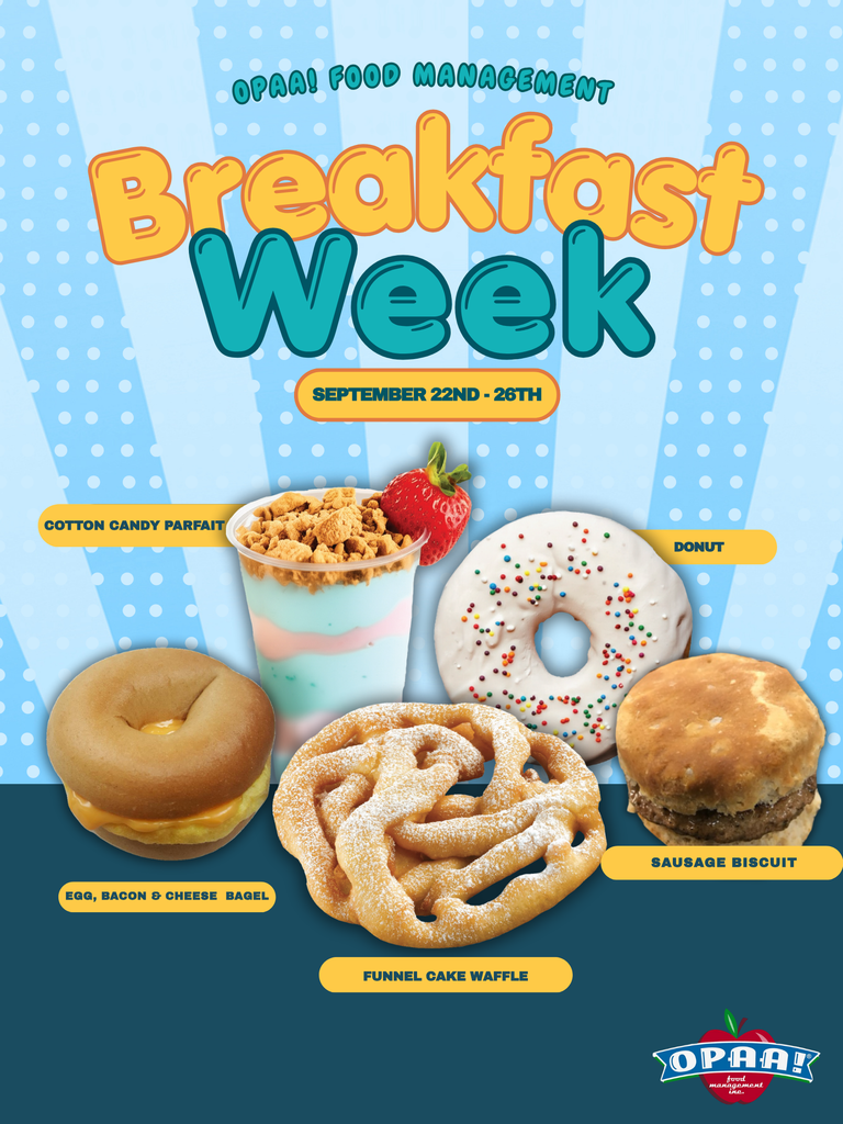Next week we are celebrating Opaa's Breakfast Week! There will be Lucky Breakfast bags for whichever lucky student that gets it, so make sure to check if you got one!
