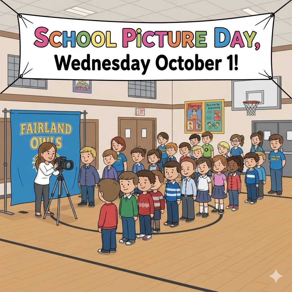 Picture Day is Wednesday October 1.