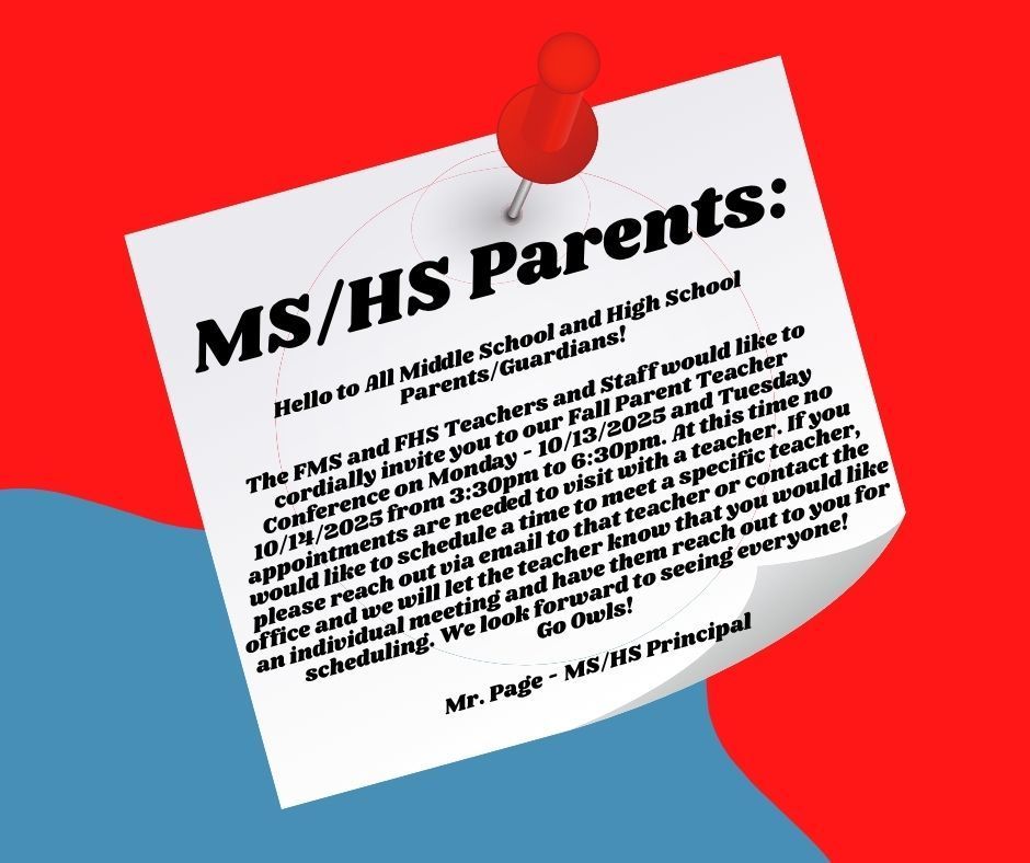 MS/HS Parent Teacher Conference