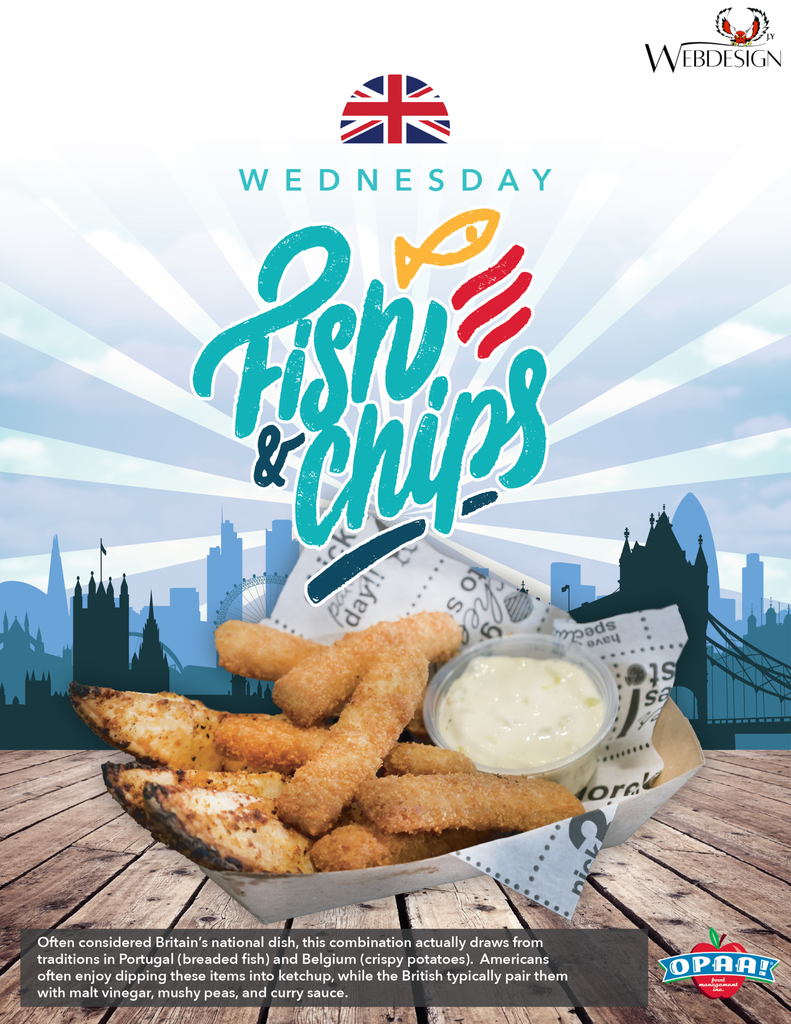 National School Lunch Week, Fish & Chips for Wednesday!