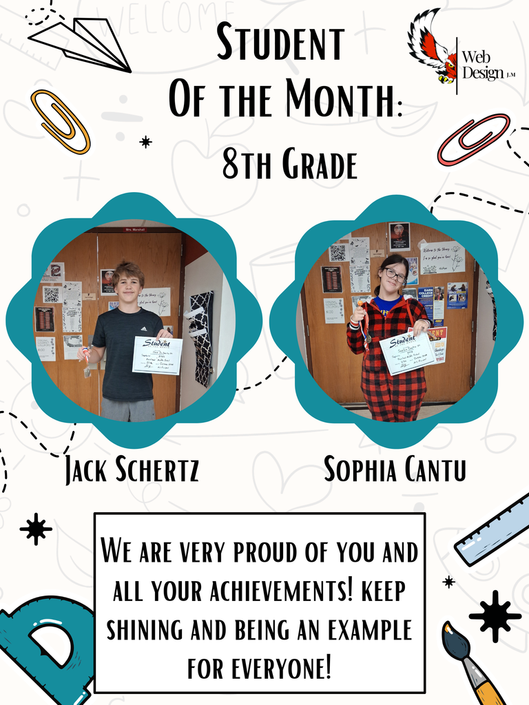 Student of the Month: 8th Grade.