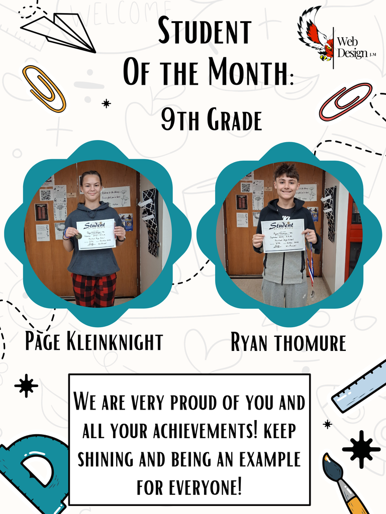Student of the Month: 9th Grade.