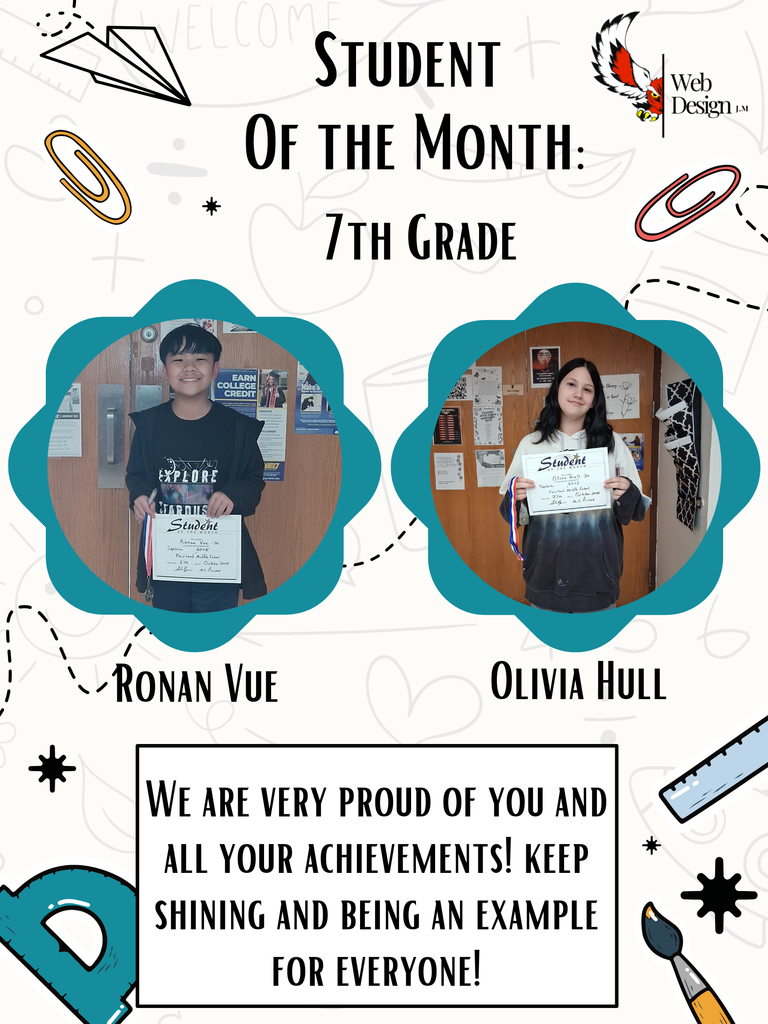 Student of the Month: 7th Grade.