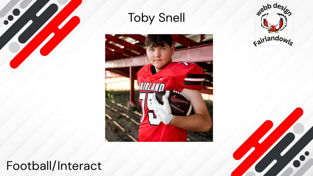 Senior spotlight Toby Snell!!!