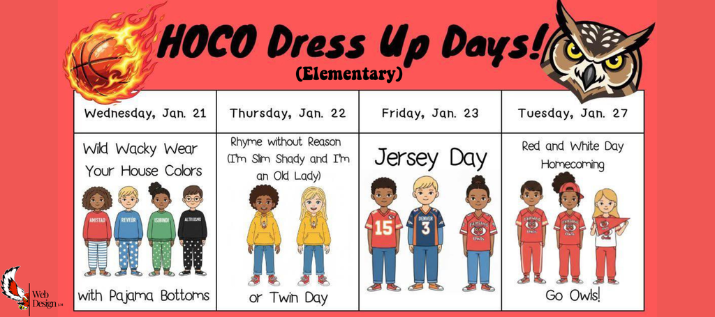 Elementary Homecoming Dress Up Days!