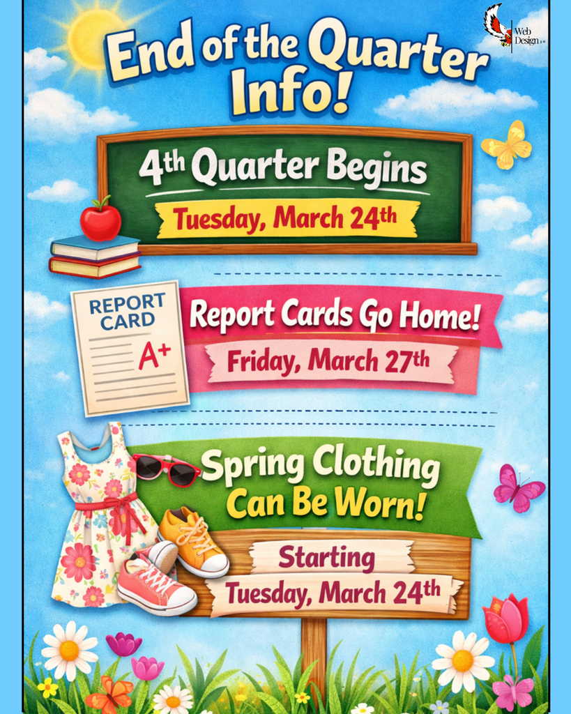 End of the Quarter Information for elementary!