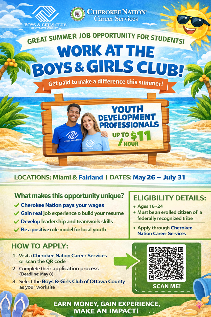 Boys and Girls Club Break Calendar