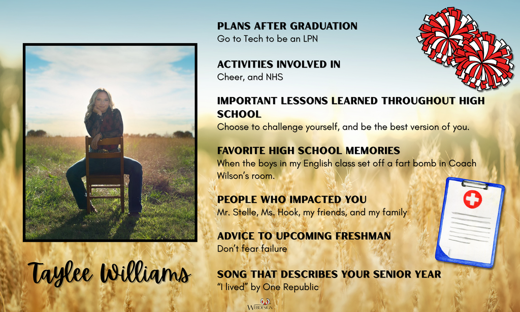Senior Spotlight:  Taylee Williams