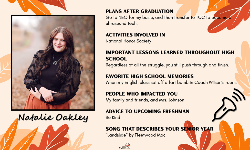 Senior Spotlight: Natalie Oakley 