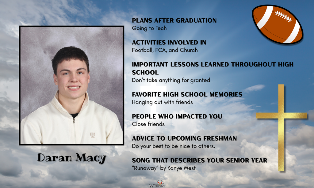 Senior Spotlight:  Daran Macy