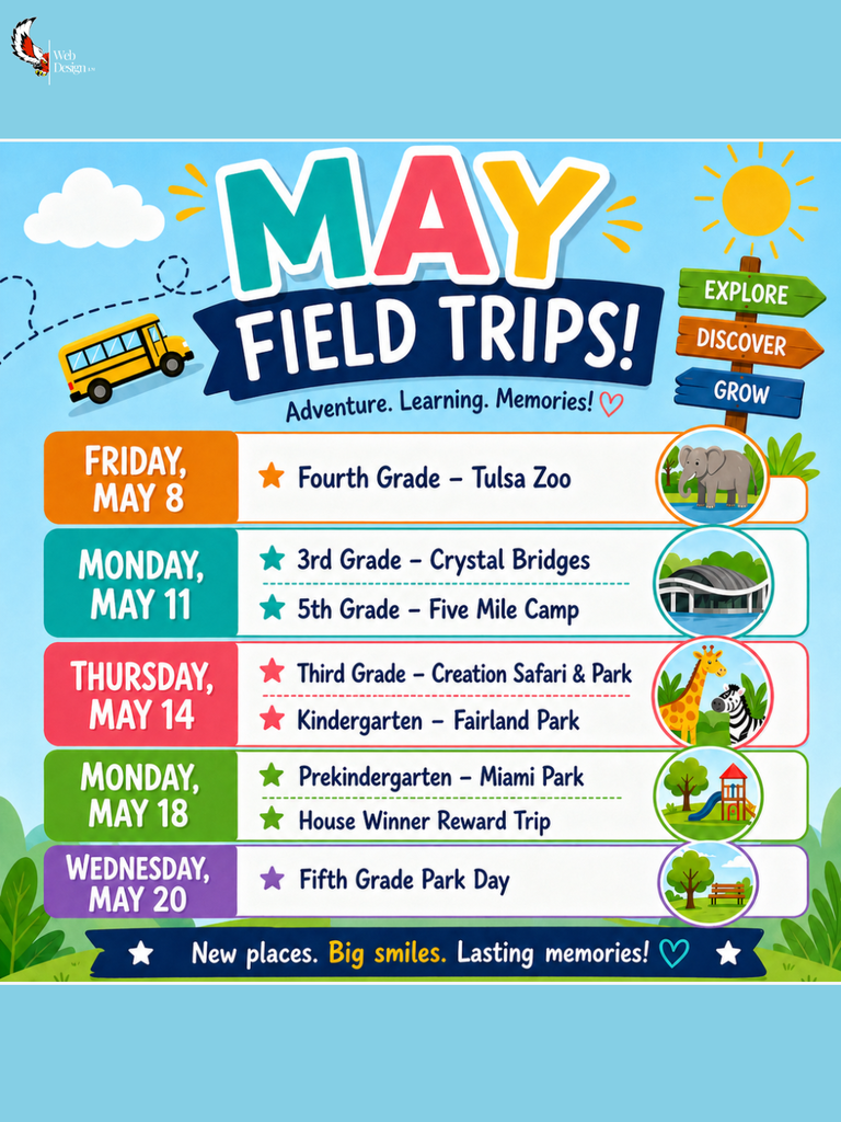 Elementary May field trips!!