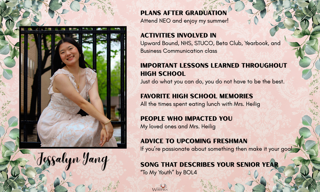 Senior Spotlight: Jessalyn Yang