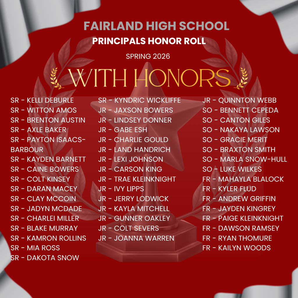 Spring 2026 Principals Honor Roll