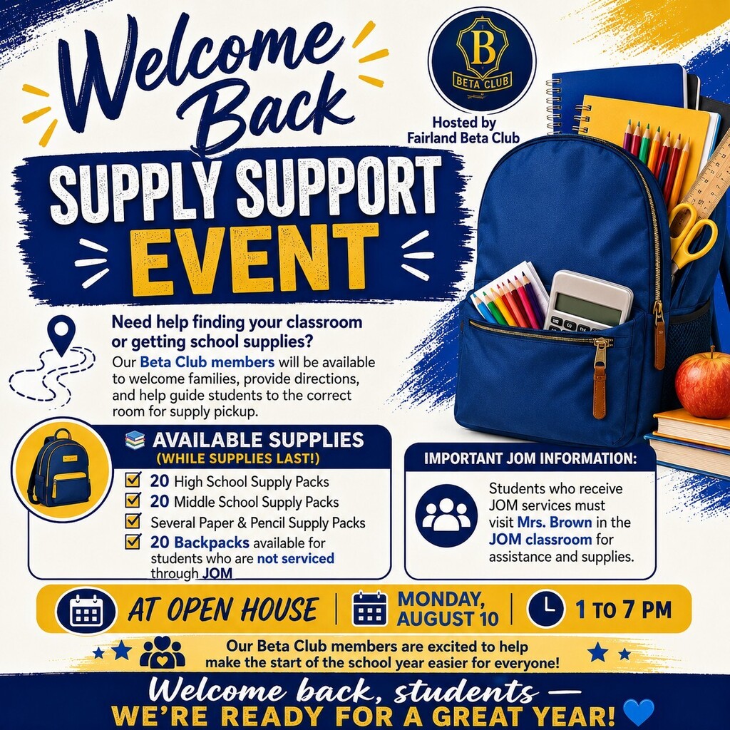 Beta Club School Supply Disbursement
