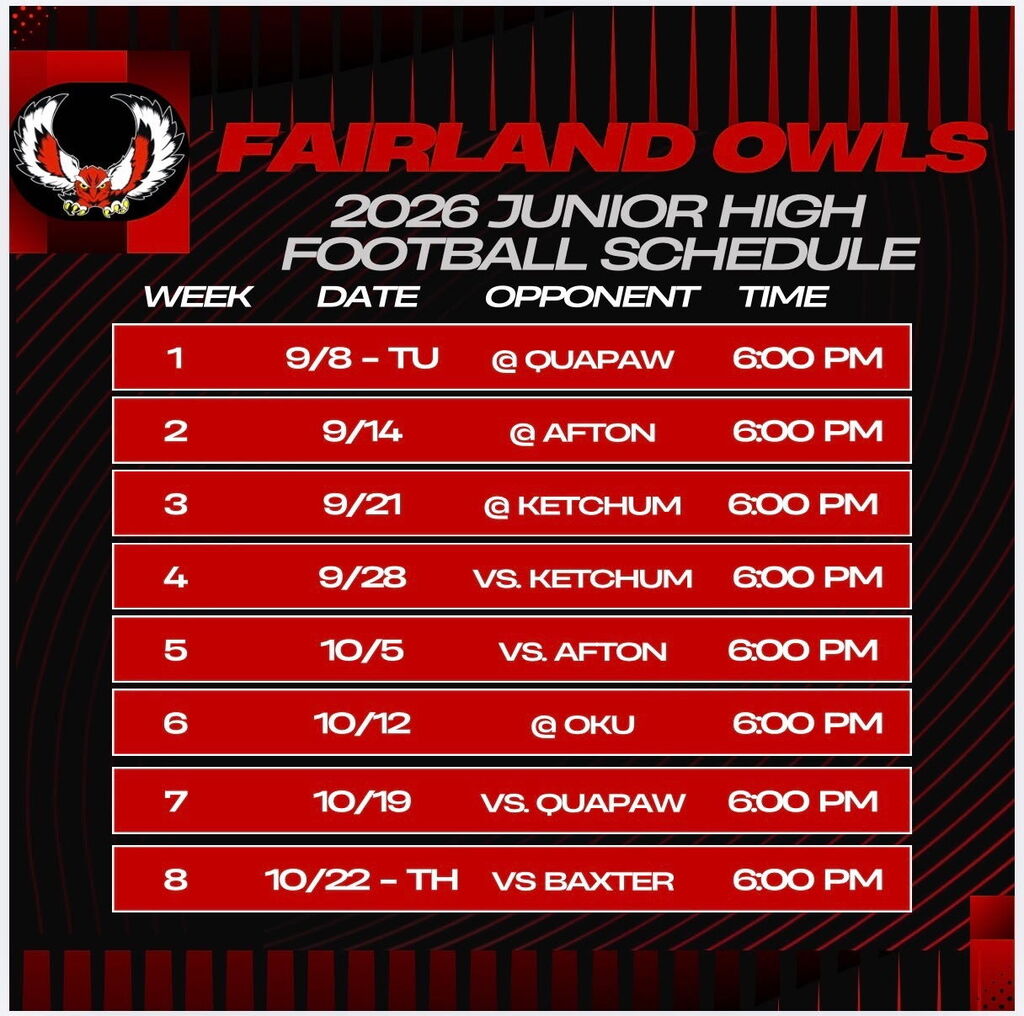 2026-27 MS Football Schedule