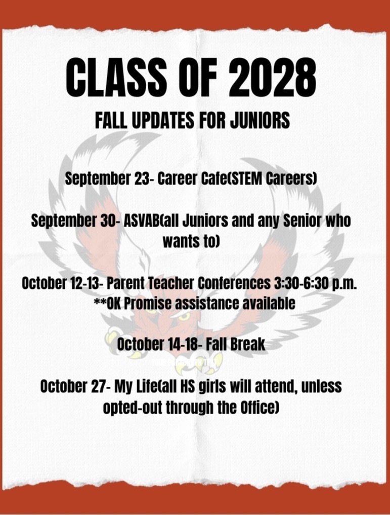 Fall Updates Class of 2028