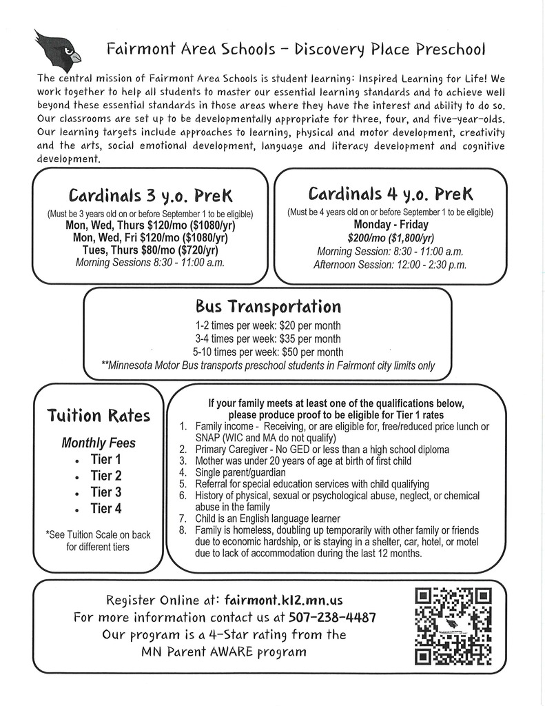 DP PreK Class & Bus Info-Eng