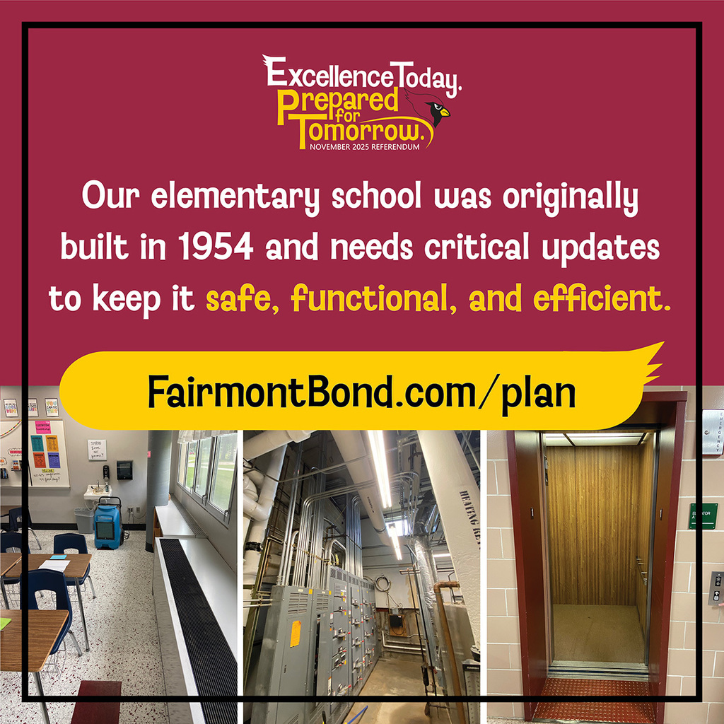 Learn about the proposed plan, including improvements at our junior/senior high school, at FairmontBond.com/plan
