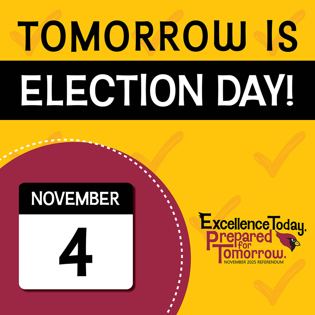 Today is the final day to cast your early/absentee ballot in person for the Fairmont Area Schools referendum! Visit our website for more details. 