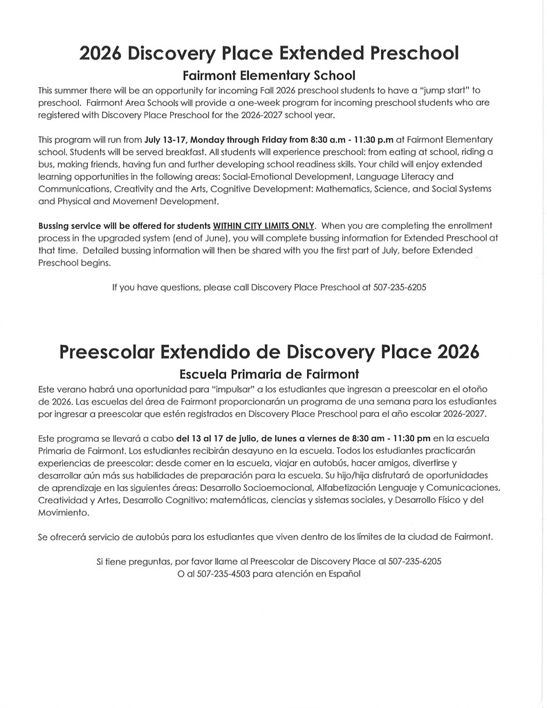 EPK Summer 2026 Info