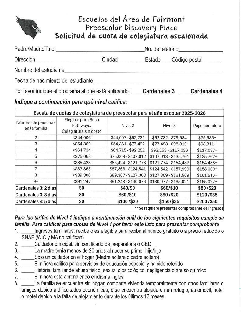 DP PreK Class & Bus Info-Sp