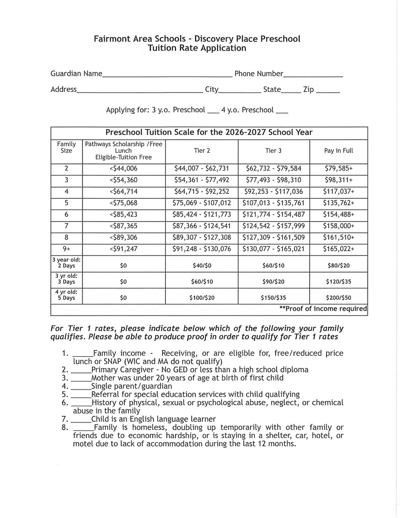 DP PreK Tiered Tuition Rate Info 26-27-Eng