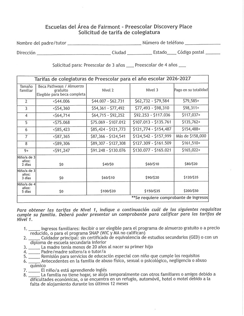 DP PreK Tiered Tuition Rate Info 26-27-Sp