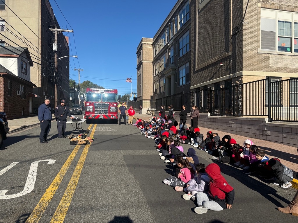 Our students taking part in a fire safety presentation at school today!