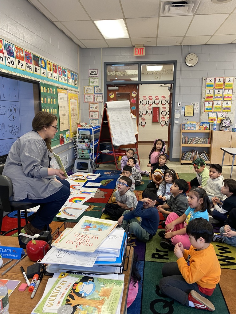 Nurse Lisa reading to Mrs. Cirkinyans's class for Read Across America Week!