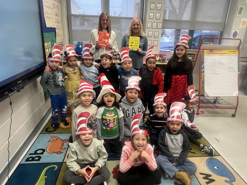 Ms. Weston's class enjoying Read Across America Week!