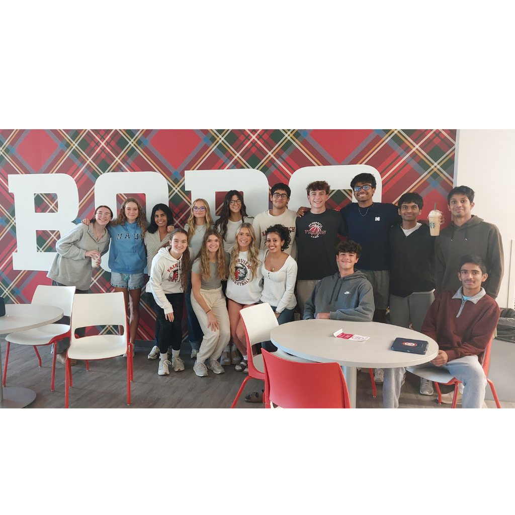 group of students in front of the BORO sign at Edinboro