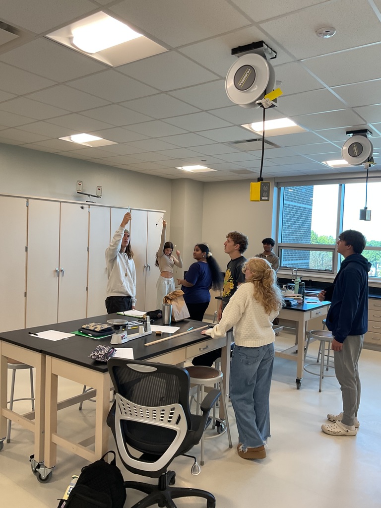 7 students are examining the relationship between centripetal force, radius and mass of rotating object.