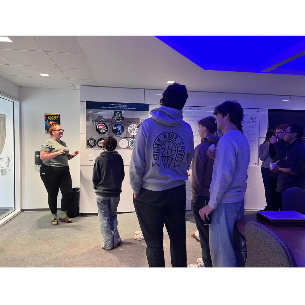The Current Events class toured Mercyhurst University's Intelligence studies program. The students got an Intel overview, toured the CIRAT Center and engaged in some experiential learning discussions. Thank you to Mercyhurst University for this wonderful opportunity!