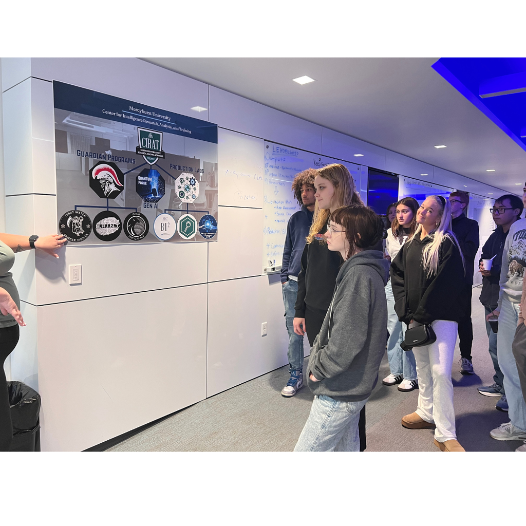 The Current Events class toured Mercyhurst University's Intelligence studies program. The students got an Intel overview, toured the CIRAT Center and engaged in some experiential learning discussions. Thank you to Mercyhurst University for this wonderful opportunity!