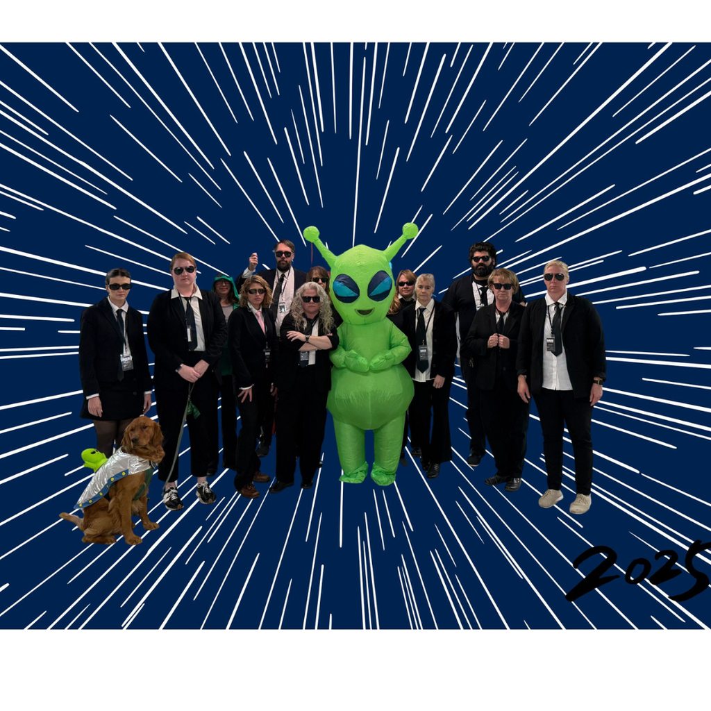 students in Halloween costumes