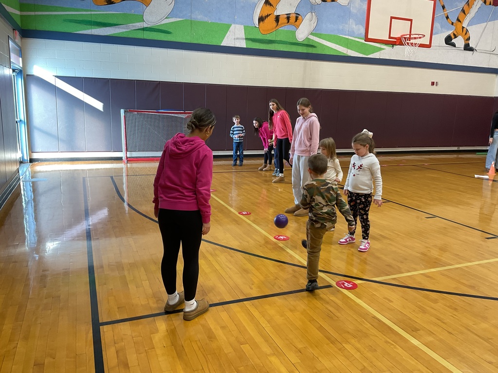 Students in Early Childhood Education created gross motor skill lesson plans to complete with the students at FES.