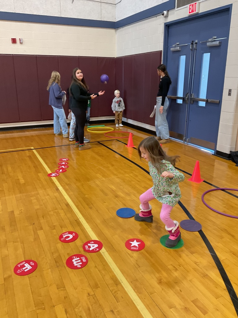 Students in Early Childhood Education created gross motor skill lesson plans to complete with the students at FES.