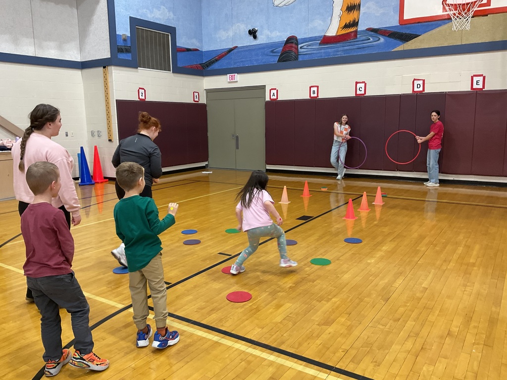 Students in Early Childhood Education created gross motor skill lesson plans to complete with the students at FES.