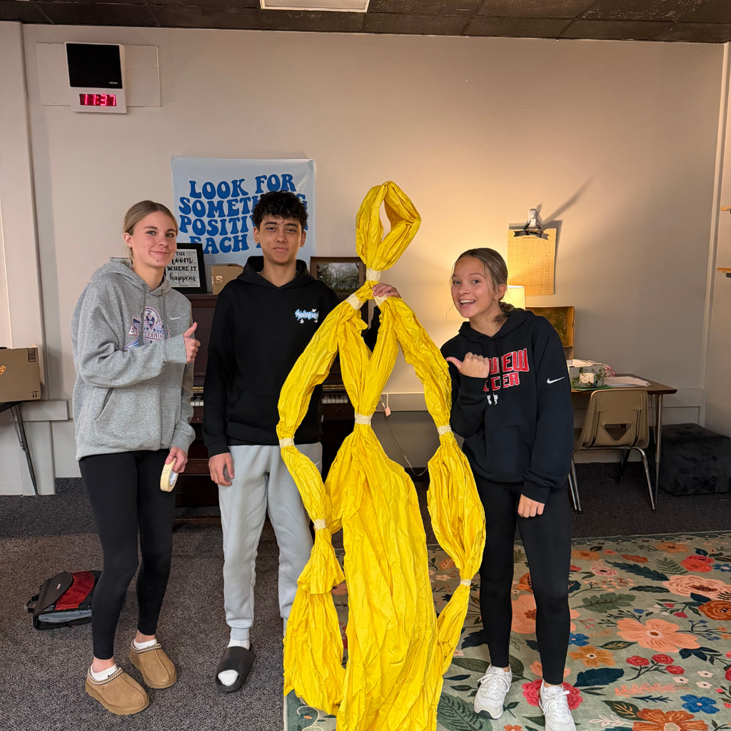 . Each puppet is controlled by three students and they are challenged with making the movement look natural.